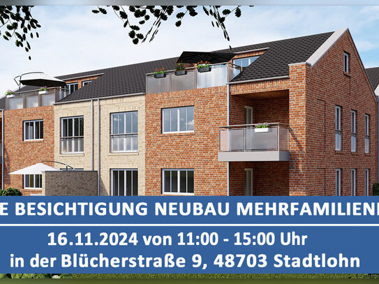 Neubau in Stadtlohn - Individuelle Eigentumswohnung mit Erbbaurecht und Aufzug im 1. Obergeschoss