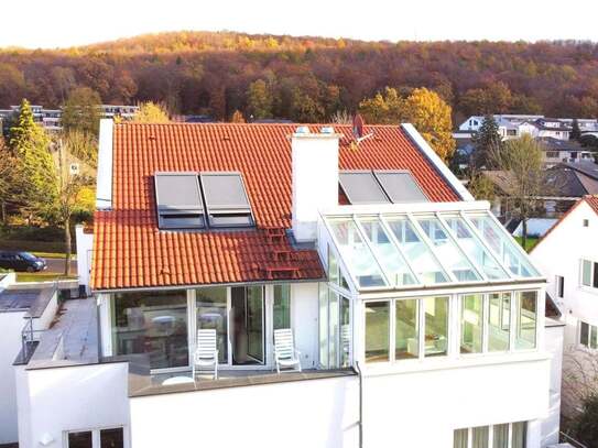 Einzigartiges Penthouse-Erlebnis: Exklusive Wohnkultur auf zwei Etagen - große Dachterrasse