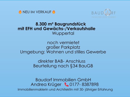 STILLE VERMARKTUNG: ca. 8.300 m² Grundstück für Wohnen oder Gewerbe