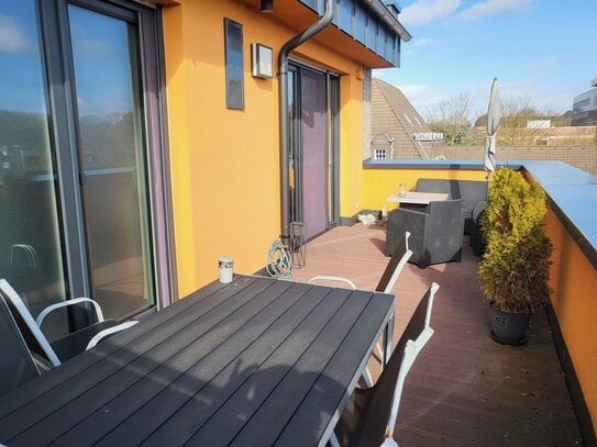 3 Zimmer mit toller Terrasse über den Dächern von Krefeld