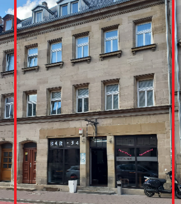 Vermietetes Wohnhaus --- 3 Wohnungen + 1 Gewerbeeinheit in der Fürther Innenstadt