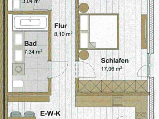 BERG: 3-Zimmer-Erdgeschosswohnung zu verkaufen