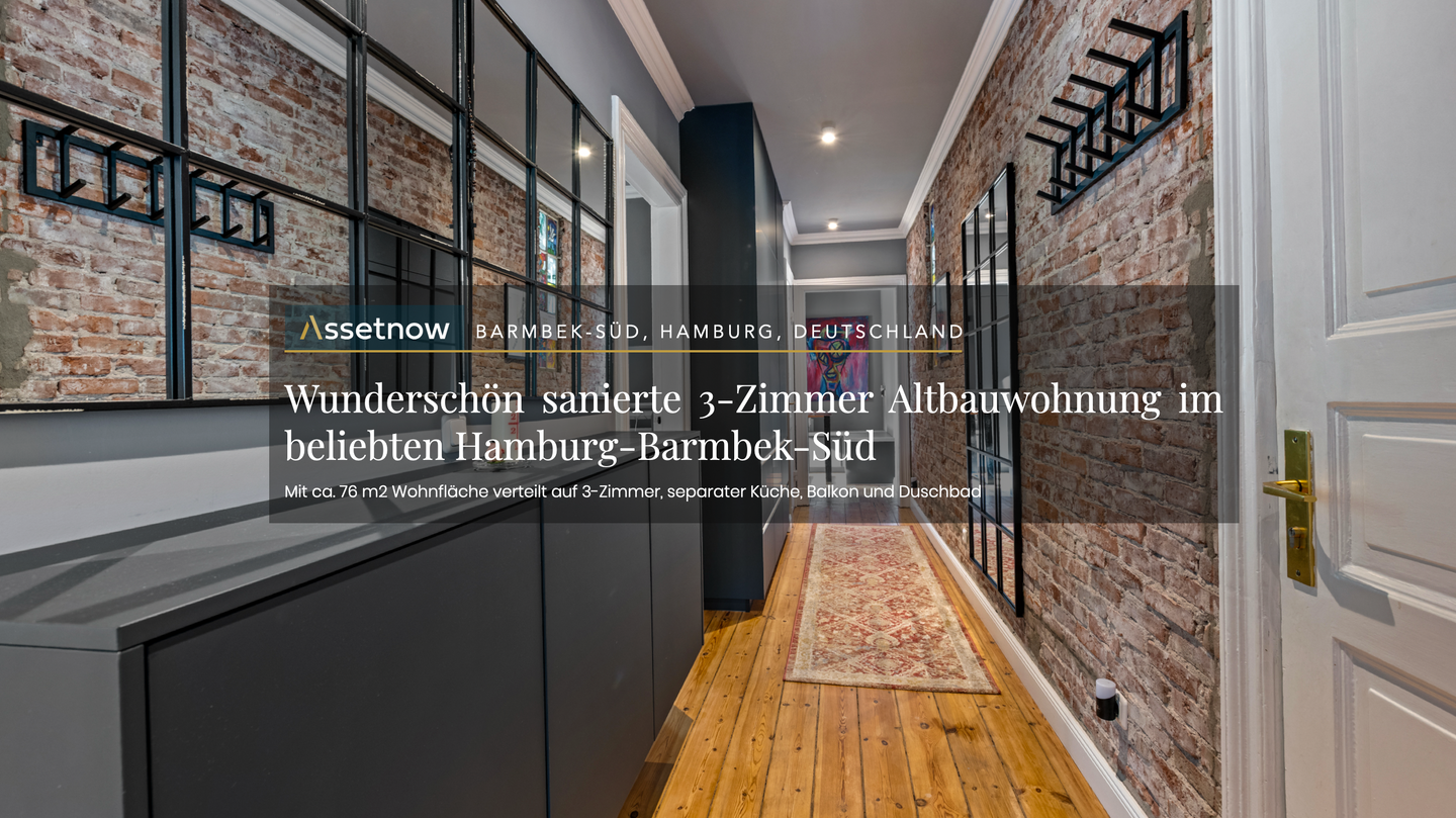 Wunderschön sanierte 3-Zimmer-Altbauwohnung im beliebten Kompinistenviertel - Barmbek-Süd