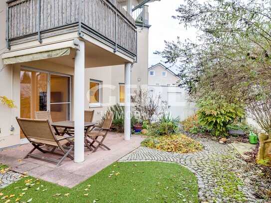 Helle Erdgeschosswohnung mit Terrasse und geschütztem, idyllischem Garten in Straubing-Ost