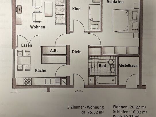 !Provisionsfrei! Wunderschöne 3 Zimmer Wohnung mit Balkon