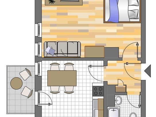 1-Zimmer-Wohnung in Kamen Mitte ab 01.02.2025