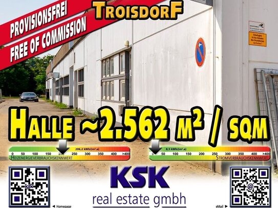 Beheizte Lagerhalle ~2.562 m² / sqm • Heated warehouses