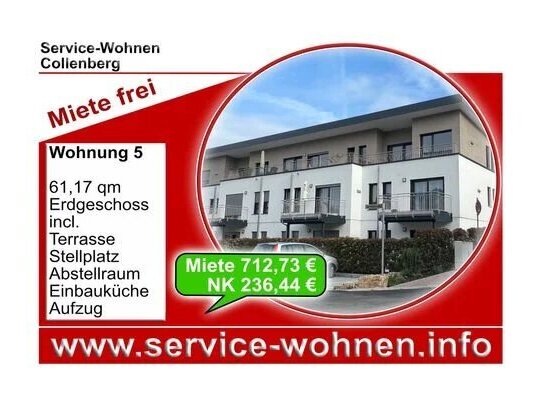 KAUF KAPITALANLAGE SERVICE-WOHNEN Collenberg Miltenberg Seniorenwohnen 55 Plus Stellplatz, el. Rollos, Dachterrasse