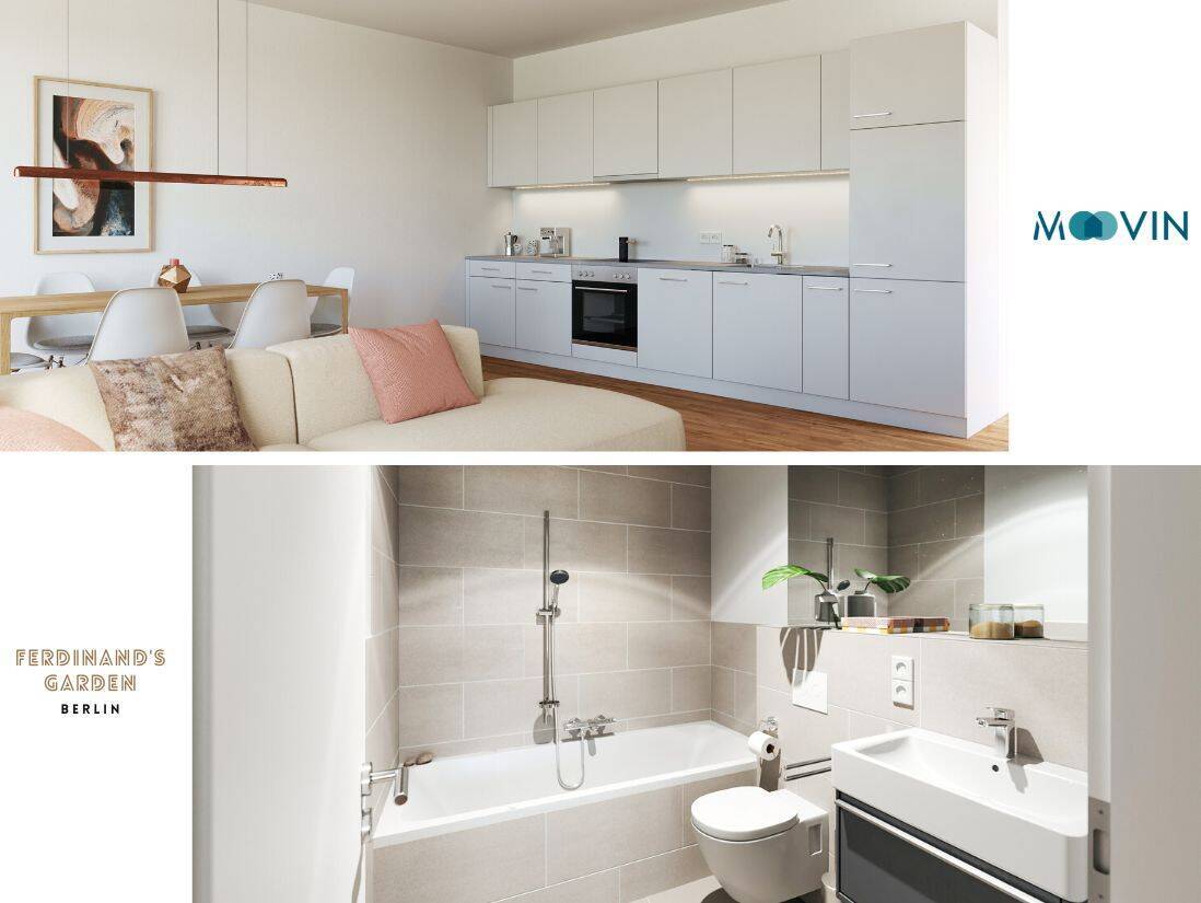 Moderne 3-Zimmer-Wohnung mit EBK und ZWEI BALKONEN im Neubauquartier 'Ferdinand's Garden' - Foto 1