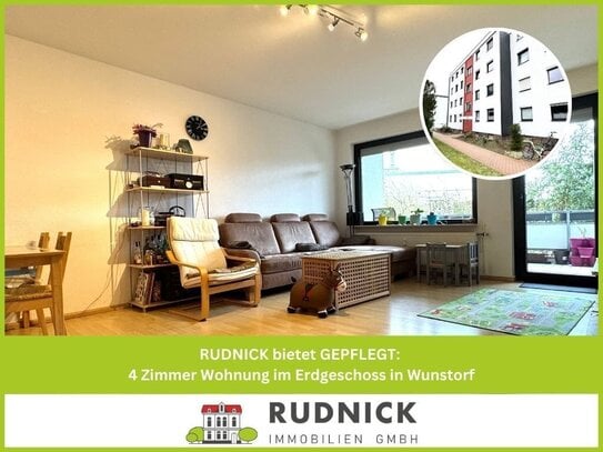 RUDNICK bietet GEPFLEGT: 4-Zimmer Wohnung im Erdgeschoss in Wunstorf