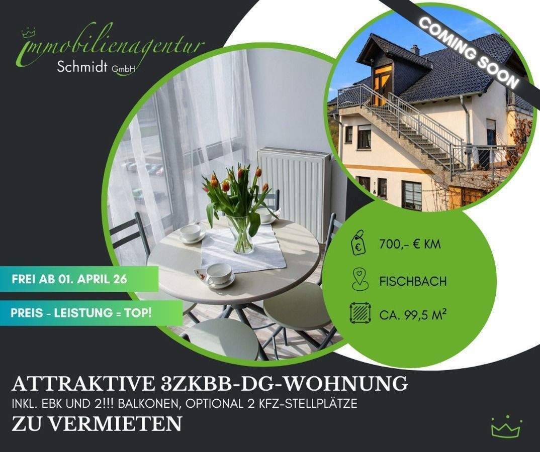                                                               ***Attraktive 3ZKB-DG-Wohnung mit 2 Balkonen!***                                                       in Fischbach (Nürnberg)