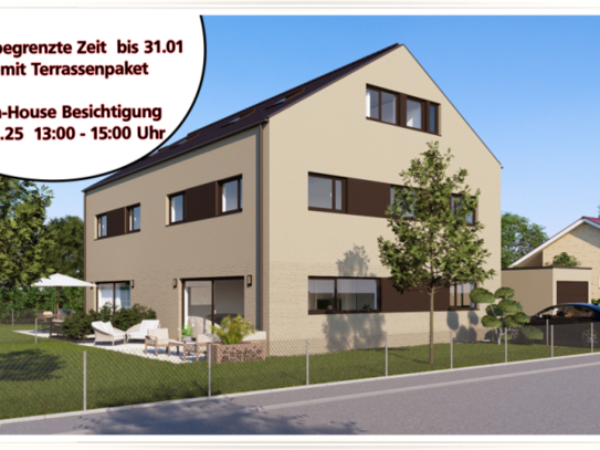 Luxus-DHH - 250 m² WNFl. - OPEN HOUSE am 26.01.2025 - 13:00 - 15:00 Uhr - AKTION Terrassenpaket