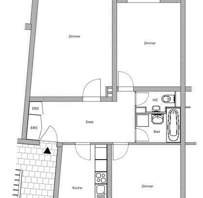 Komplett sanierte 3 Zimmerwohnung mit Balkon