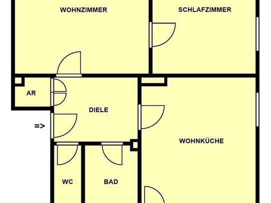 Renovierte 2-Zimmer-Wohnung in Stadtlage von Linz