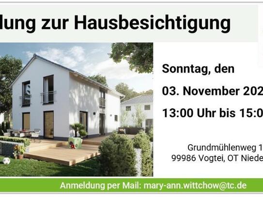 Einladung zur Hausbesichtigung in Niederdorla am 3. November 2024: : Das flexible Haus für schmale Grundstücke