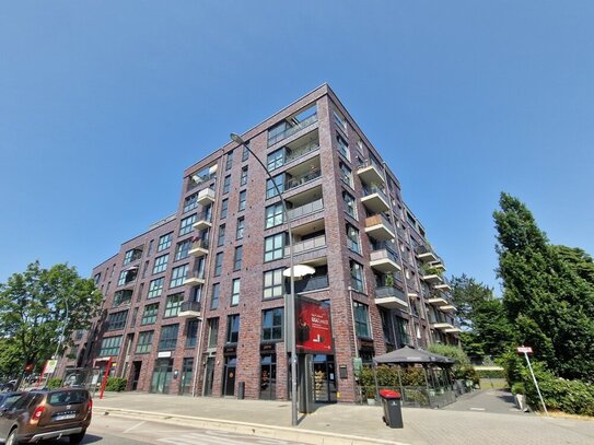 Moderne 2-Zimmer-Neubauwohnung mit Balkon und herrlichem Weitblick über Barmbek