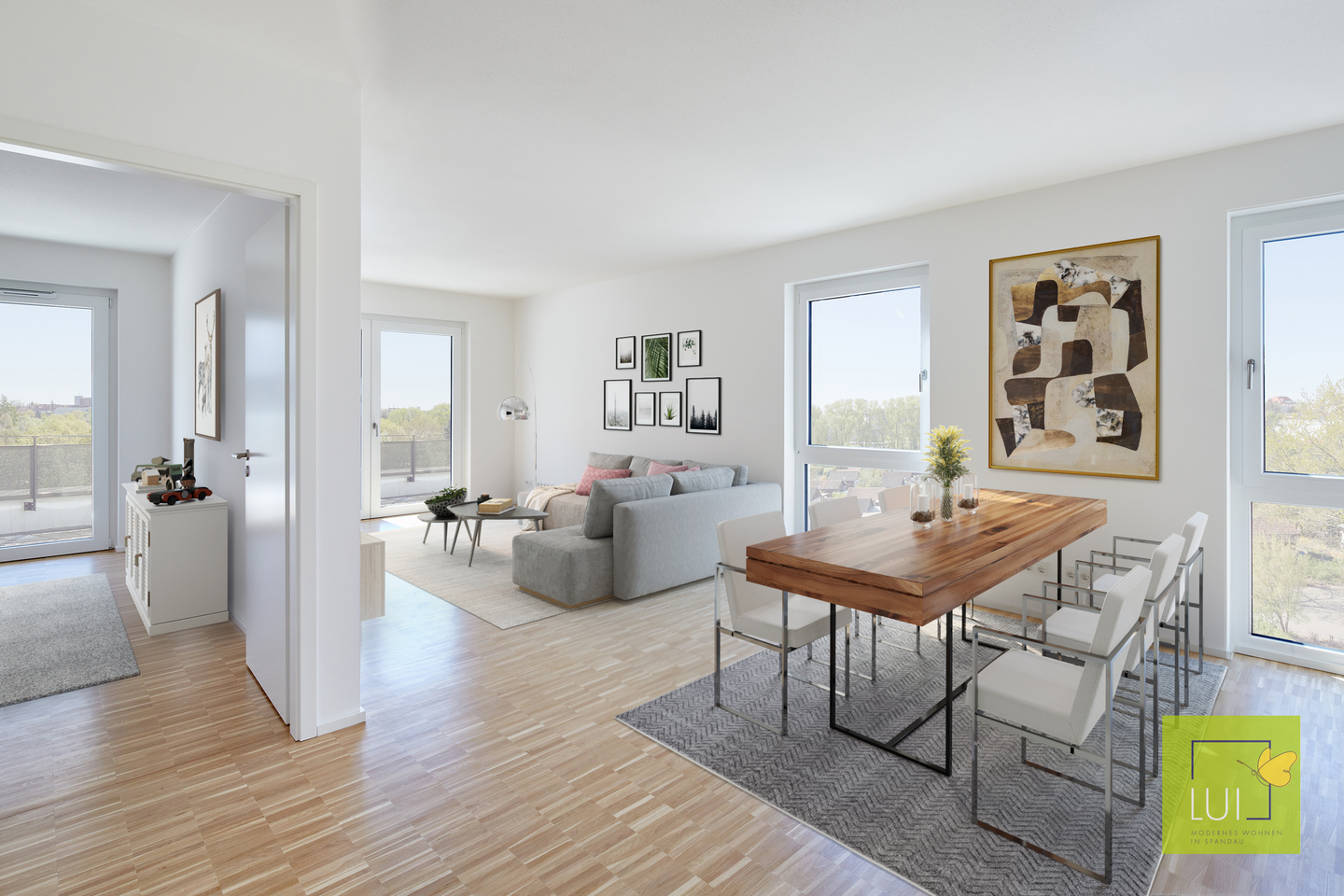 Platz & Lebensqualität: 3-Zimmer-Wohnung mit Balkon zu vermieten - Photo 1