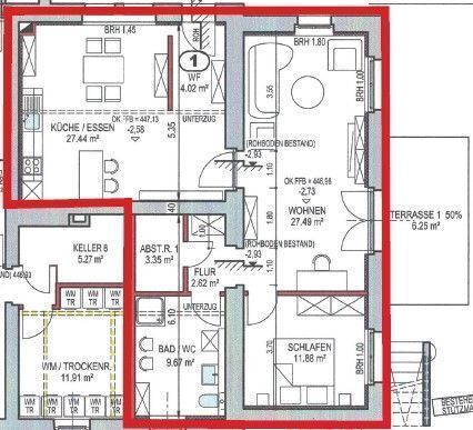 Großzügige 2,5-Zimmer-Wohnung in idyllischer Lage von Inzlingen mit Gartenanteil