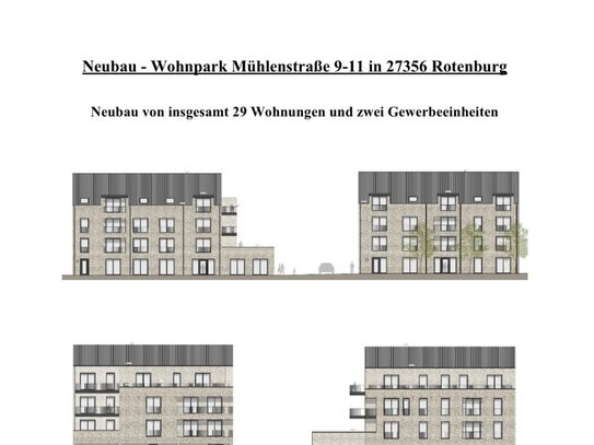 Neubau - Eigentumswohnungen im Wohnpark Mühlenstraße 9 - 11 in Rotenburg zu verkaufen