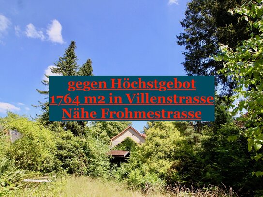 Nähe Frohmestrasse - 1764 m2 Traumgrundstück mit Villa mit Bestandsschutz (erweiterbar) B-Plan WR2 o - GRZ 0,3 - GFZ 0,6