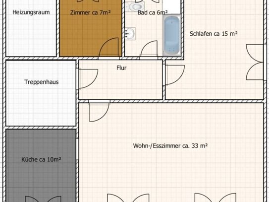 3 Zimmer Küche Bad in Binsfeld