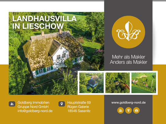 Landhausvilla in Alleinlage und Boddennähe! - traumhaftes Fachwerkdenkmal unter Reet