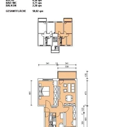 Hier lässt es sich aushalten: ansprechende 3-Zi.-Wohnung