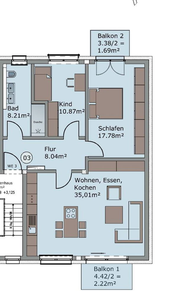 Moderne 3 Zimmer-Wohnung in Gohlis-Mitte