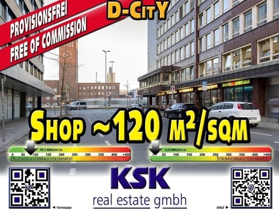 Nähe HBF, Einzelhandels Shop ~120 m²/sqm Retail shop near the main station