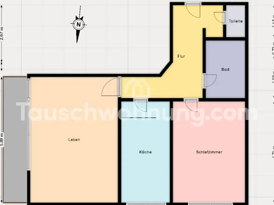 [TAUSCHWOHNUNG] Biete 2 Zi suche 3 Zimmer oder mehr