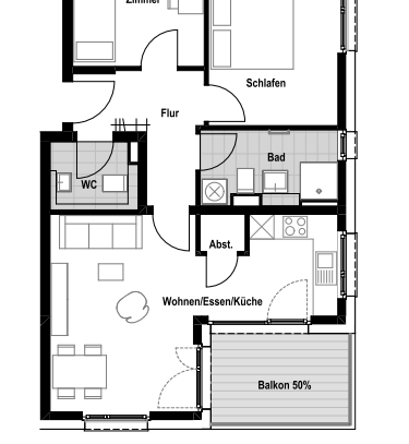 ++ROHBAUBESICHTIGUNG AM 04. JANUAR!!++ Stilvolle und geräumige 3-Zimmerwohnung im Burgweg West