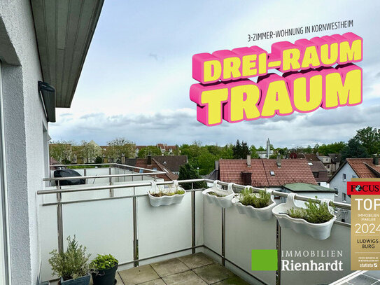 Drei-Raum-Traum! 3-Zimmer-Wohnung in Kornwestheim