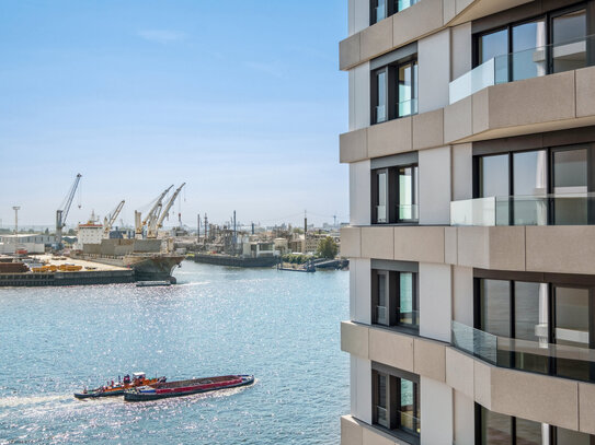 Weitblicke über die Stadt und die Elbe - Luxuriöse Zwei-Zimmer-Wohnung im The Crown