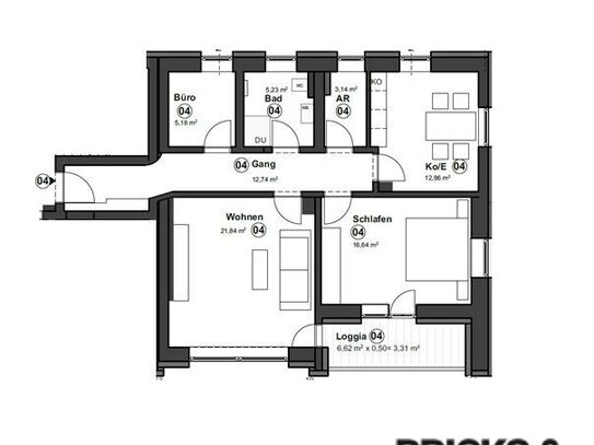 Energetisch Sanierte 3,5 Zimmerwohnung im 1. Obergeschoss