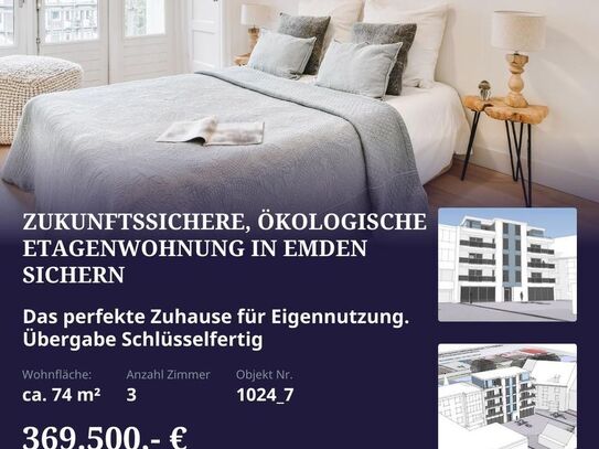 Neubau-Wohnung im 3. OG im Herzen von Emden - Top-Ausstattung,. Jetzt besichtigen und zuschlagen!