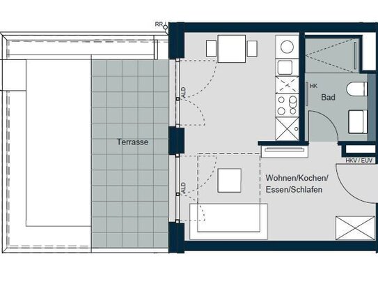 Renditeobjekt Neubauwohnung aus 2024 in 81249 München. Vermietet für 1.500EUR warm/Monat