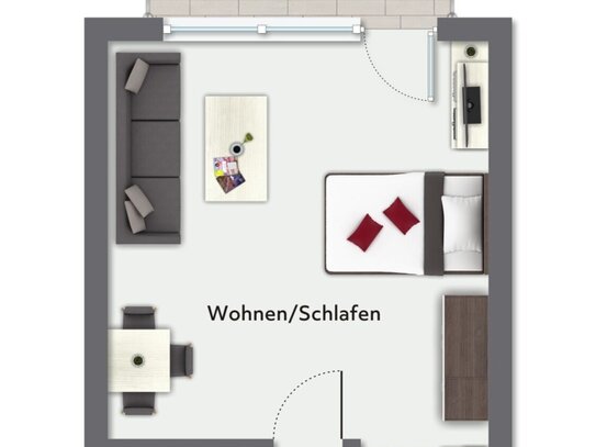 1 Zimmer Mietwohnung in Höchenschwand, neue Einbauküche, renoviert, Balkon, Stellplatz