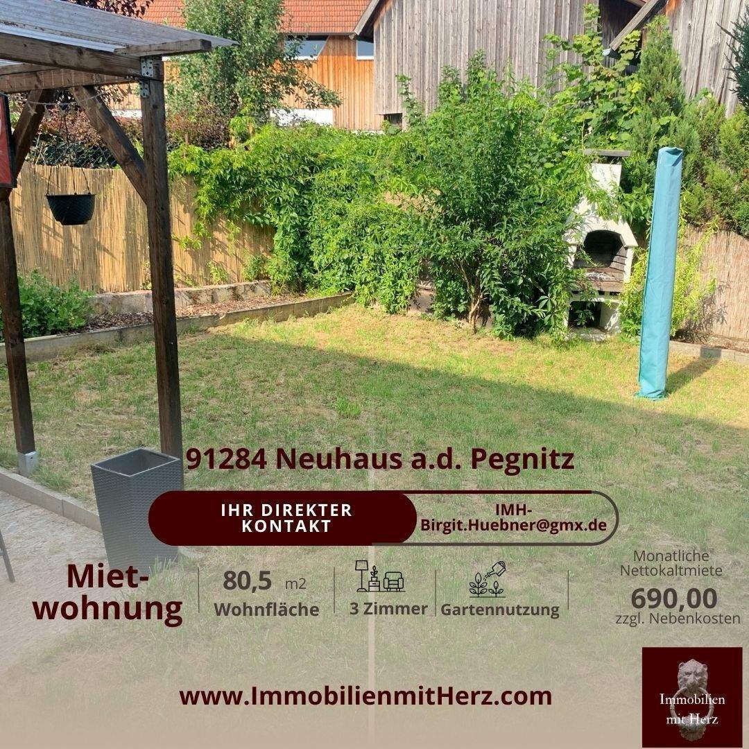                                                               Wohnung in zentraler Lage mit Gartenanteil                                                       in Pegnitz (Bayreuth)