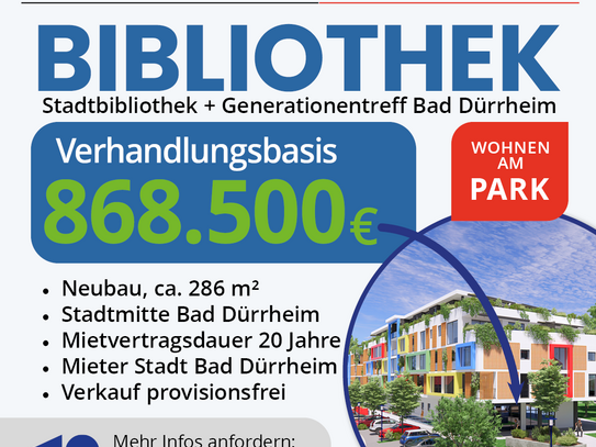 Kapitalanlage Räume der Stadtbibliothek Bad Dürrheim