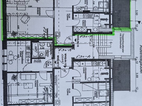 3 Raum Wohnung im Zentrum mit Balkon