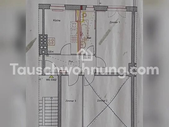 [TAUSCHWOHNUNG] Tausche eine 2,5 Zimmer gegen eine 2 Zi. Dachgeschosswohnung