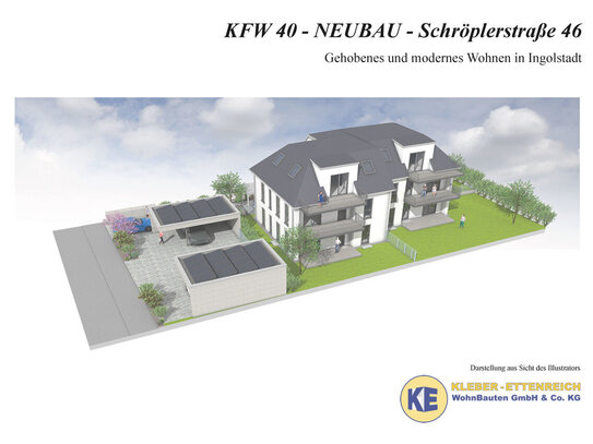 EINZUG ENDE 2025! Tolle 3 ZKB, 85 qm, BALKON, KfW40, TOP-Lage IN-Süd, Ringsee, Carport, 6-Fam.haus