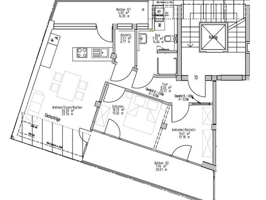 Kernsanierte Wohnung mit Aufzug, Balkone und Einbauküche in zentraler Altstadtlage von Eberbach