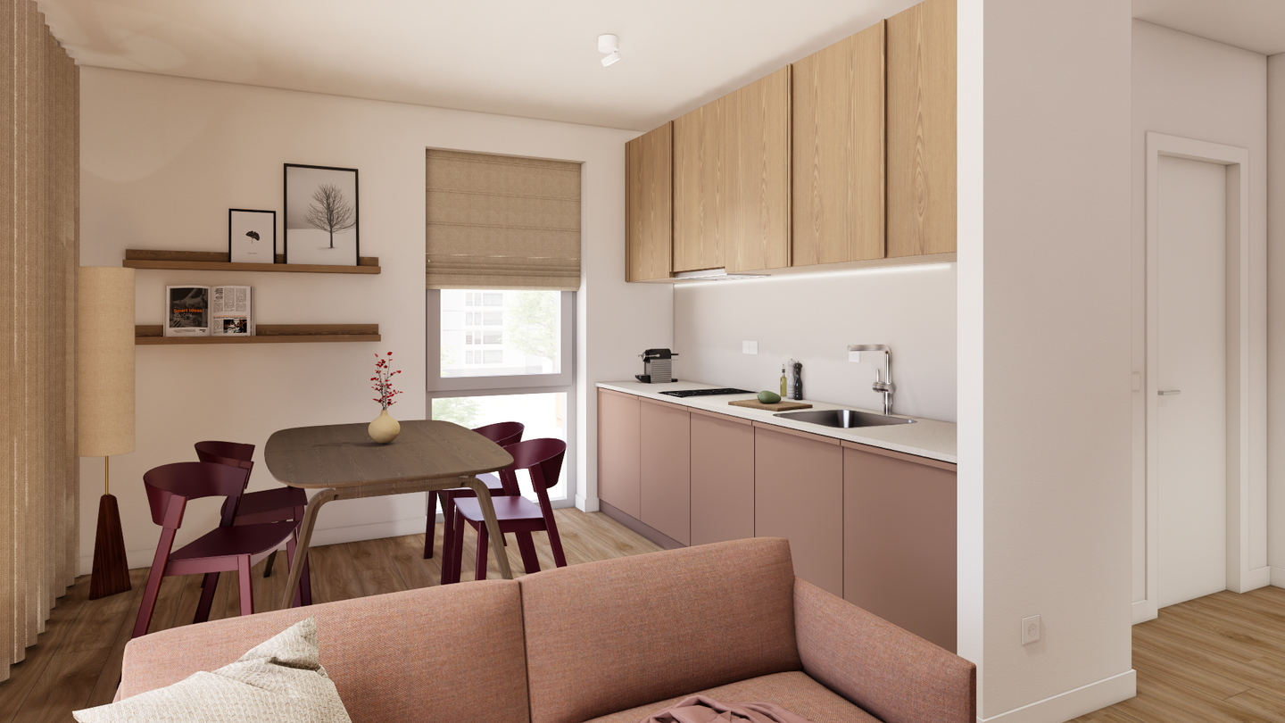 Möbliertes Studio Plus Medium mit Gemeinschaftsflächen: Padelplatz, Fitness, Dachterrasse & mehr - Photo 1