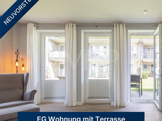 Erdgeschosswohnung auf einer Ebene in Strandlage mit Tiefgaragenstellplatz