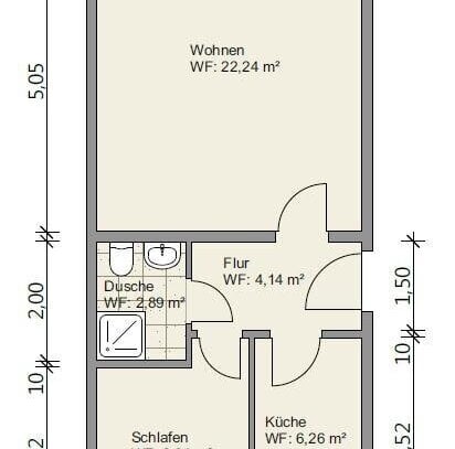 Komfortable 2-Zimmer-Wohnung mit Balkon und Keller in Oschersleben