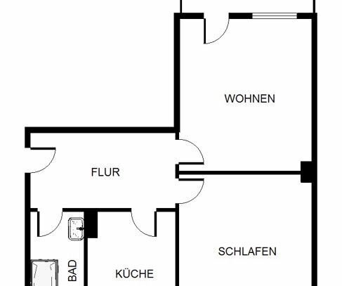 Schöne, renovierte 2-Zimmer-Wohnung mit Balkon!