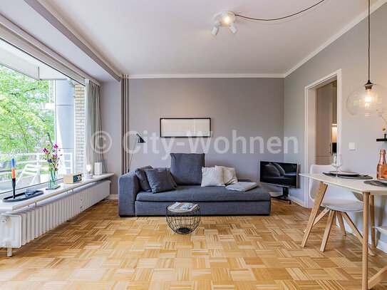 Möbliertes 1 Zimmer-Apartment mit Balkon in schöner Lage in Hamburg-Eppendorf