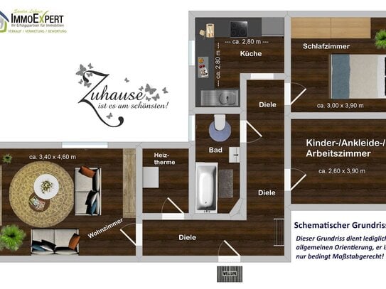 Schöne, helle, 3,5 Zimmer-Wohnung im 3.OG, mit Gemeinschaftsgarten! Eulerstr. 25, E-West