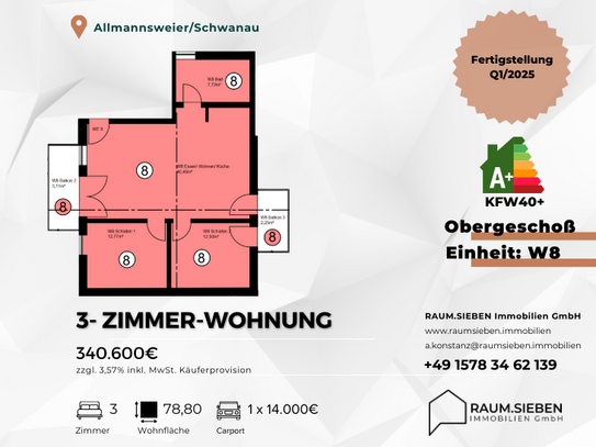 Ideal für Kapitalanleger * 5% Degressive-Afa * Neubau 2024 * KFW40+ Förderung * Allmannsweier